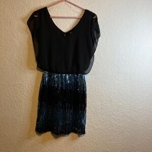 SPEECHLESS sequin dress flare small